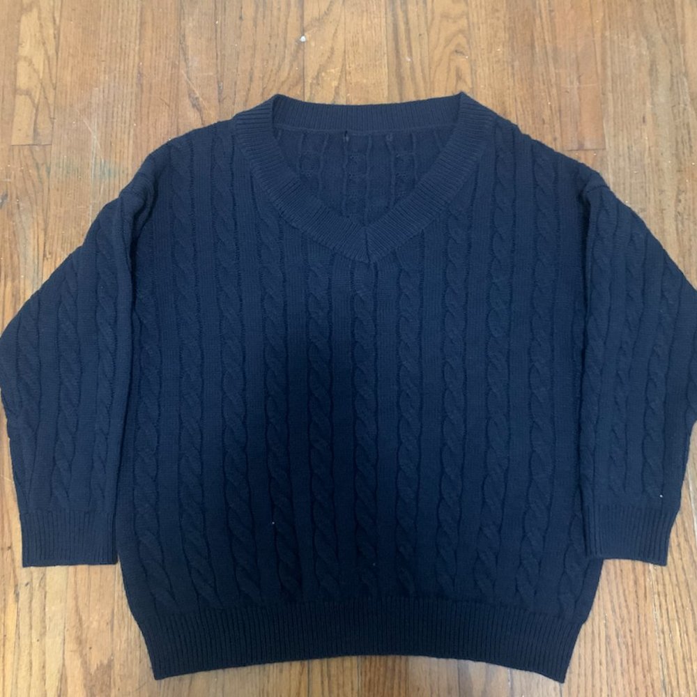 Navy Blue knitted sweater pullover